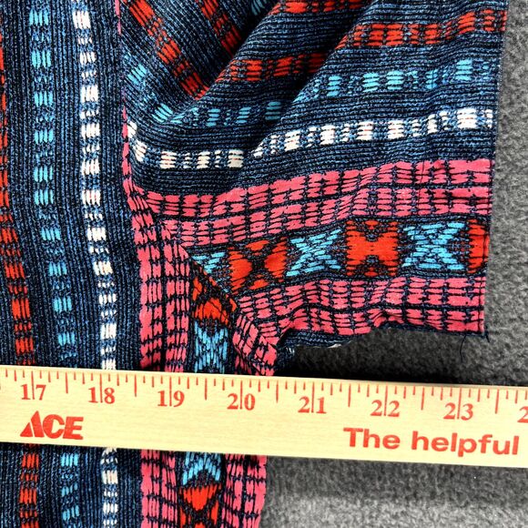 21 Men Shirt Small Blue‎ Red Button Down Classic Fit Short Sleeve Striped pocket - Picture 8 of 13